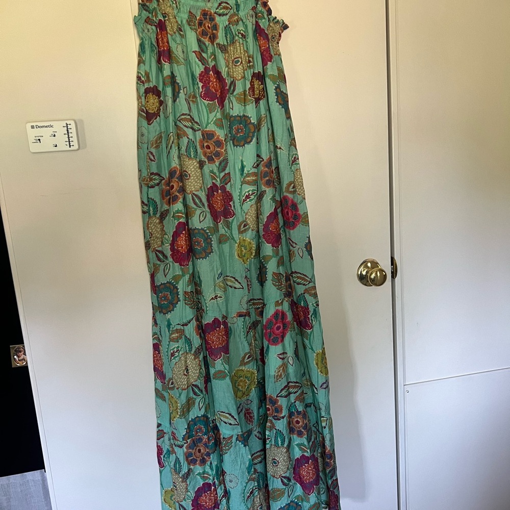 THML Teal and Multicolor Floral Dress